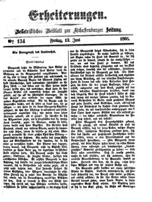 Erheiterungen (Aschaffenburger Zeitung) Freitag 12. Juni 1868