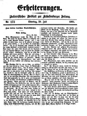Erheiterungen (Aschaffenburger Zeitung) Dienstag 28. Juli 1868