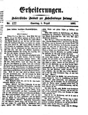 Erheiterungen (Aschaffenburger Zeitung) Samstag 1. August 1868