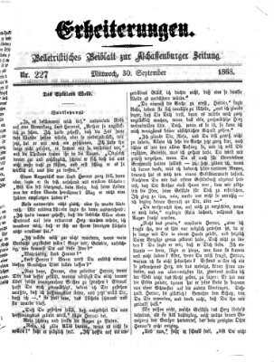 Erheiterungen (Aschaffenburger Zeitung) Mittwoch 30. September 1868