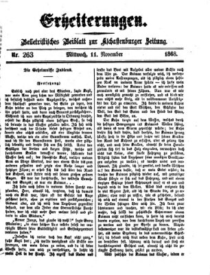 Erheiterungen (Aschaffenburger Zeitung) Mittwoch 11. November 1868
