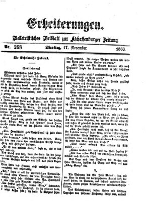 Erheiterungen (Aschaffenburger Zeitung) Dienstag 17. November 1868
