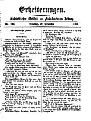 Erheiterungen (Aschaffenburger Zeitung) Dienstag 29. Dezember 1868