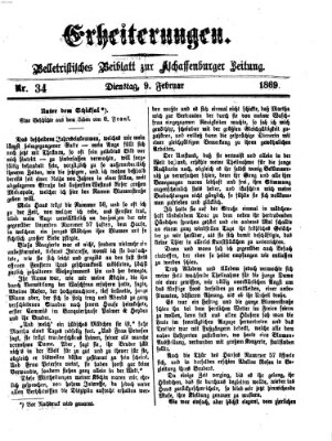 Erheiterungen (Aschaffenburger Zeitung) Dienstag 9. Februar 1869