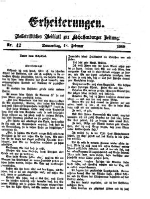 Erheiterungen (Aschaffenburger Zeitung) Donnerstag 18. Februar 1869