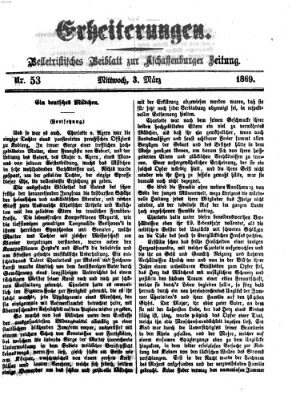 Erheiterungen (Aschaffenburger Zeitung) Mittwoch 3. März 1869