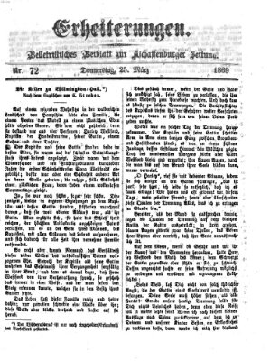 Erheiterungen (Aschaffenburger Zeitung) Donnerstag 25. März 1869