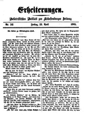 Erheiterungen (Aschaffenburger Zeitung) Freitag 23. April 1869