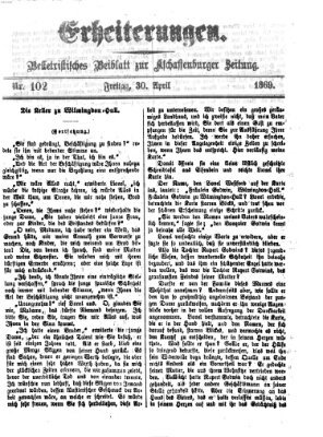 Erheiterungen (Aschaffenburger Zeitung) Freitag 30. April 1869