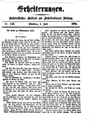 Erheiterungen (Aschaffenburger Zeitung) Dienstag 1. Juni 1869