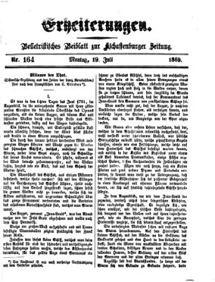 Erheiterungen (Aschaffenburger Zeitung) Montag 19. Juli 1869