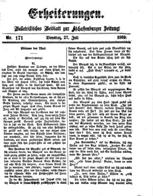 Erheiterungen (Aschaffenburger Zeitung) Dienstag 27. Juli 1869
