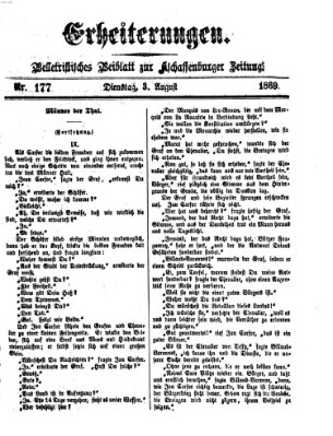 Erheiterungen (Aschaffenburger Zeitung) Dienstag 3. August 1869