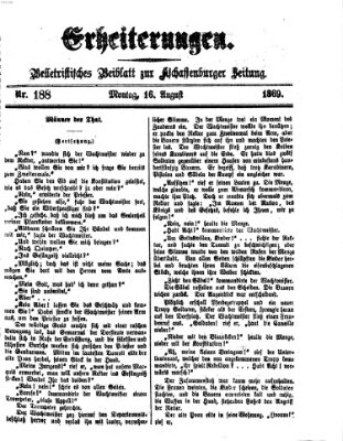 Erheiterungen (Aschaffenburger Zeitung) Montag 16. August 1869