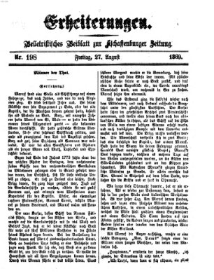 Erheiterungen (Aschaffenburger Zeitung) Freitag 27. August 1869