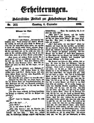 Erheiterungen (Aschaffenburger Zeitung) Samstag 4. September 1869