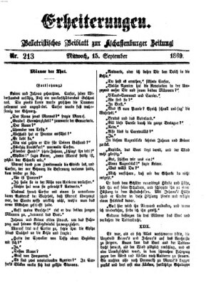 Erheiterungen (Aschaffenburger Zeitung) Mittwoch 15. September 1869