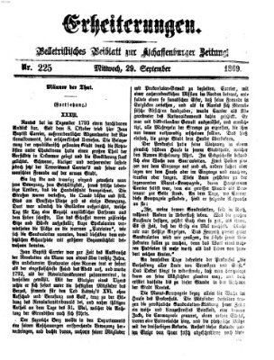 Erheiterungen (Aschaffenburger Zeitung) Mittwoch 29. September 1869
