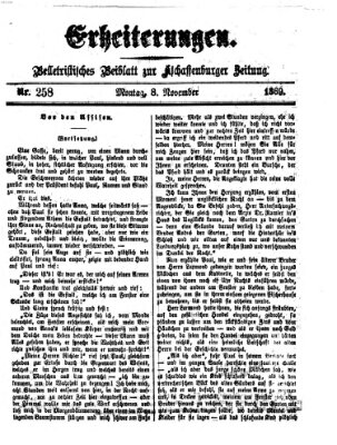 Erheiterungen (Aschaffenburger Zeitung) Montag 8. November 1869
