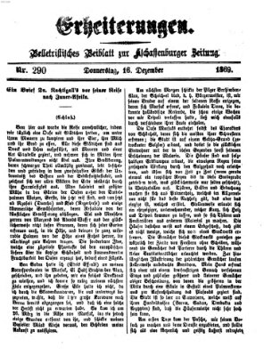 Erheiterungen (Aschaffenburger Zeitung) Donnerstag 16. Dezember 1869