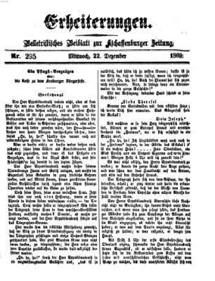 Erheiterungen (Aschaffenburger Zeitung) Mittwoch 22. Dezember 1869