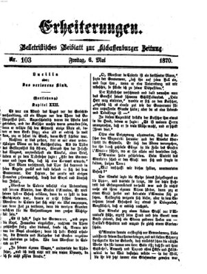 Erheiterungen (Aschaffenburger Zeitung) Freitag 6. Mai 1870