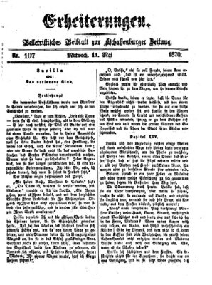 Erheiterungen (Aschaffenburger Zeitung) Mittwoch 11. Mai 1870
