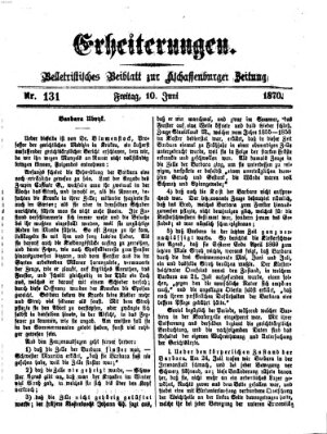 Erheiterungen (Aschaffenburger Zeitung) Freitag 10. Juni 1870