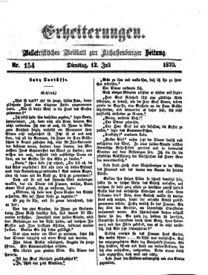 Erheiterungen (Aschaffenburger Zeitung) Dienstag 12. Juli 1870
