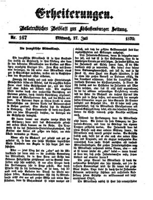 Erheiterungen (Aschaffenburger Zeitung) Mittwoch 27. Juli 1870