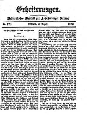 Erheiterungen (Aschaffenburger Zeitung) Mittwoch 3. August 1870