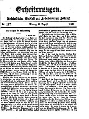Erheiterungen (Aschaffenburger Zeitung) Montag 8. August 1870