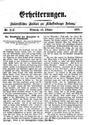 Erheiterungen (Aschaffenburger Zeitung) Mittwoch 12. Oktober 1870
