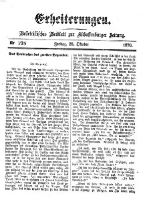 Erheiterungen (Aschaffenburger Zeitung) Freitag 28. Oktober 1870