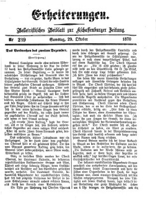 Erheiterungen (Aschaffenburger Zeitung) Samstag 29. Oktober 1870