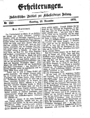 Erheiterungen (Aschaffenburger Zeitung) Samstag 12. November 1870