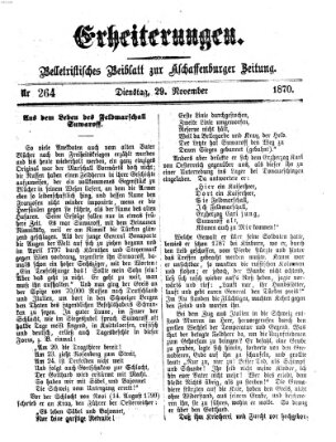 Erheiterungen (Aschaffenburger Zeitung) Dienstag 29. November 1870
