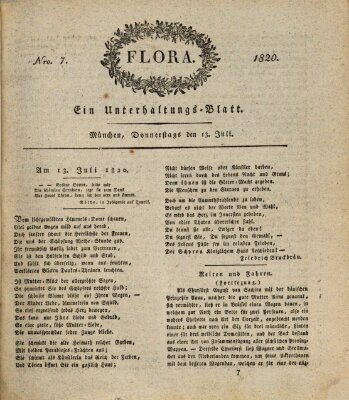 Flora (Baierische National-Zeitung) Donnerstag 13. Juli 1820