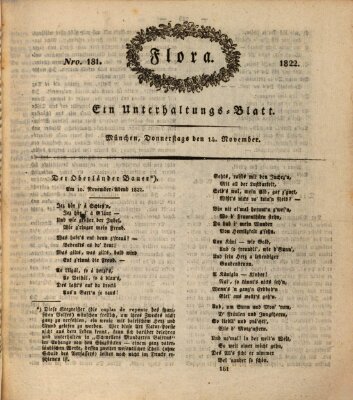 Flora (Baierische National-Zeitung) Donnerstag 14. November 1822