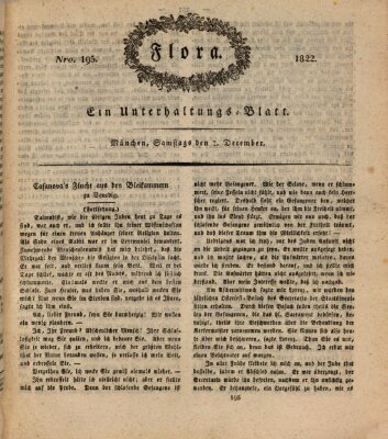 Flora (Baierische National-Zeitung) Samstag 7. Dezember 1822