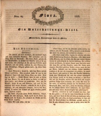 Flora (Baierische National-Zeitung) Sonntag 26. März 1826