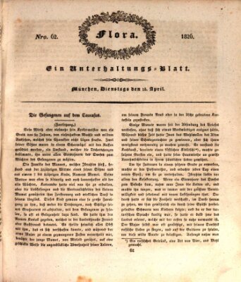 Flora (Baierische National-Zeitung) Dienstag 18. April 1826