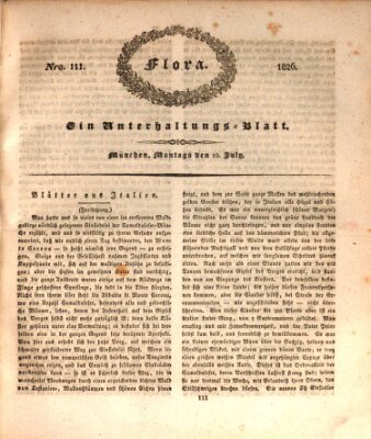 Flora (Baierische National-Zeitung) Montag 10. Juli 1826