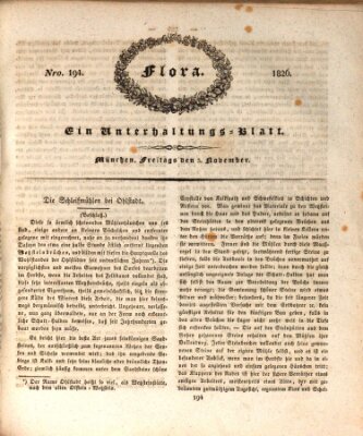 Flora (Baierische National-Zeitung) Freitag 3. November 1826