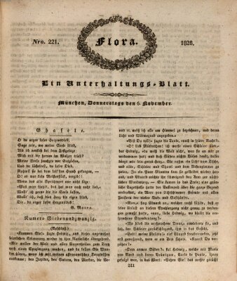 Flora (Baierische National-Zeitung) Donnerstag 6. November 1828
