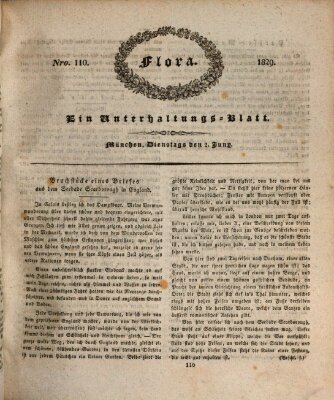 Flora (Baierische National-Zeitung) Dienstag 2. Juni 1829