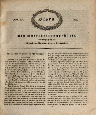 Flora (Baierische National-Zeitung) Montag 28. September 1829