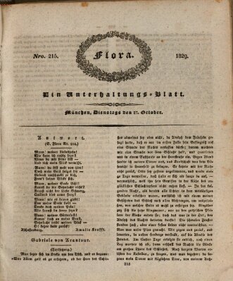Flora (Baierische National-Zeitung) Dienstag 27. Oktober 1829