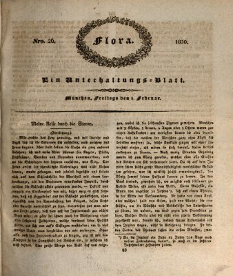 Flora (Baierische National-Zeitung) Freitag 5. Februar 1830