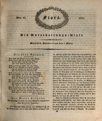 Flora (Baierische National-Zeitung) Donnerstag 4. März 1830
